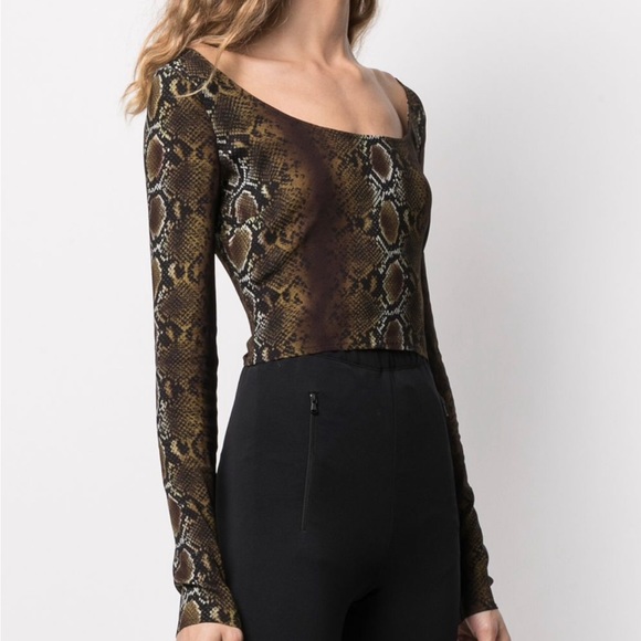 VERSACE SNAKESKIN CROPPED TOP - Picture 2 of 3